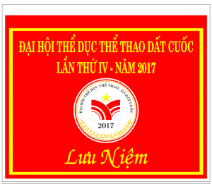 cờ lưu niệm đại hội thể dục thể thao